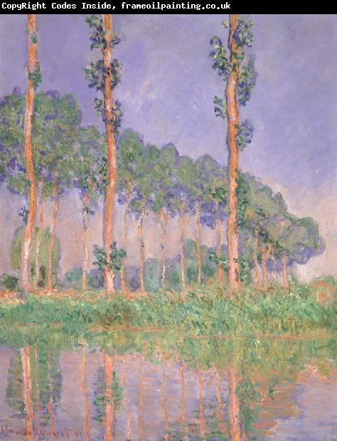 Claude Monet Poplars,Pink Effect